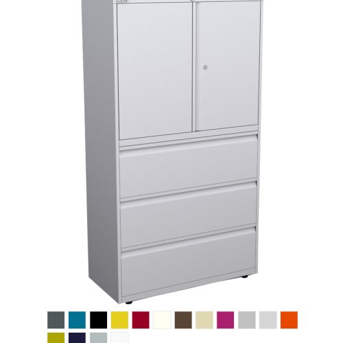 White filing and storage unit