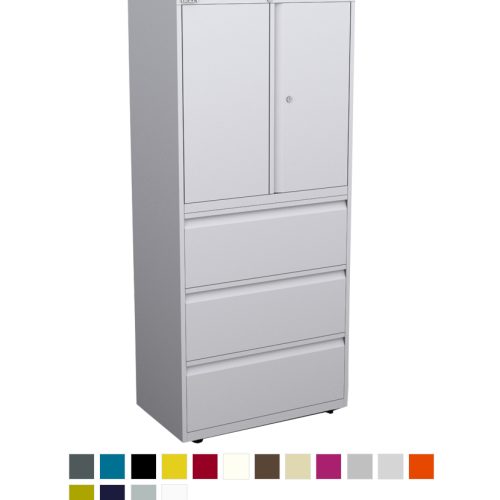 White filing and storage unit