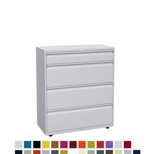 White filing and storage unit